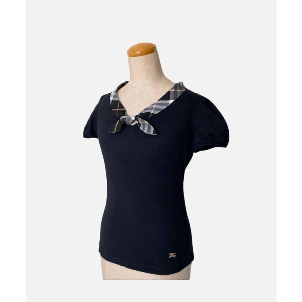 Burberry Blue Label Short Sleeved Cut and Sewn Nova Check Size 38 Ladies